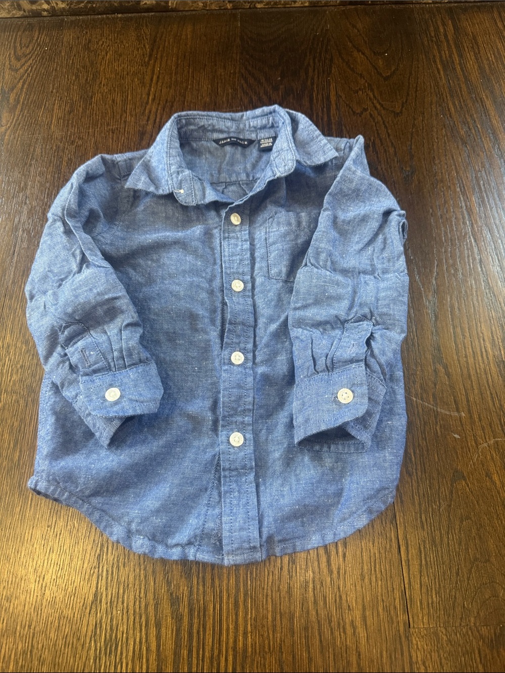 Janie and Jack Indigo Chambray Button-Down Shirt for Kids